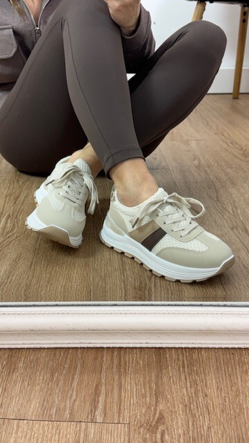 Deportivas Beige detalle animal