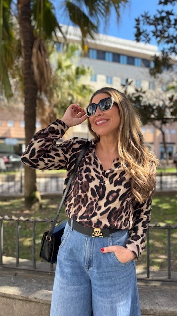 Blusa Animal marrón