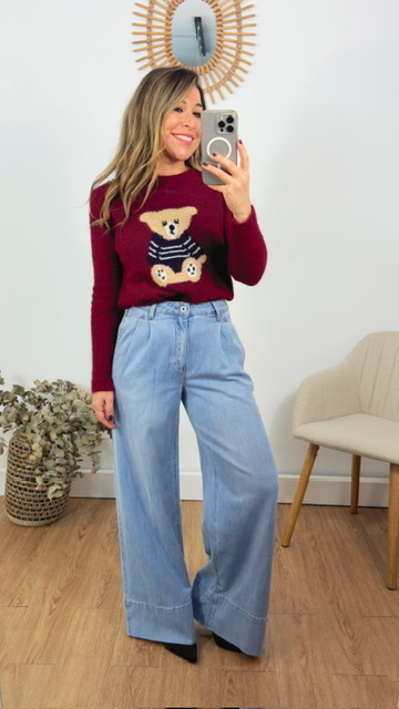 Jeans Denim Claro Pinzas
