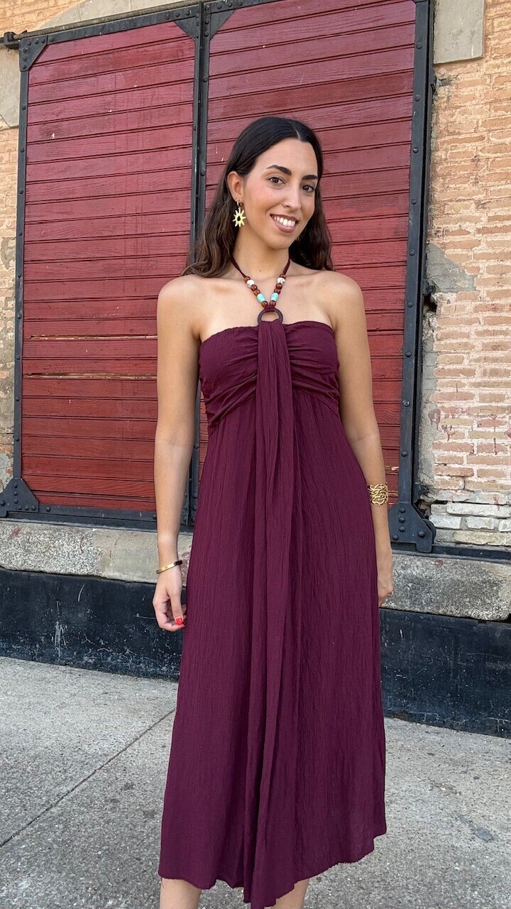 Vestido Francesca Burdeos