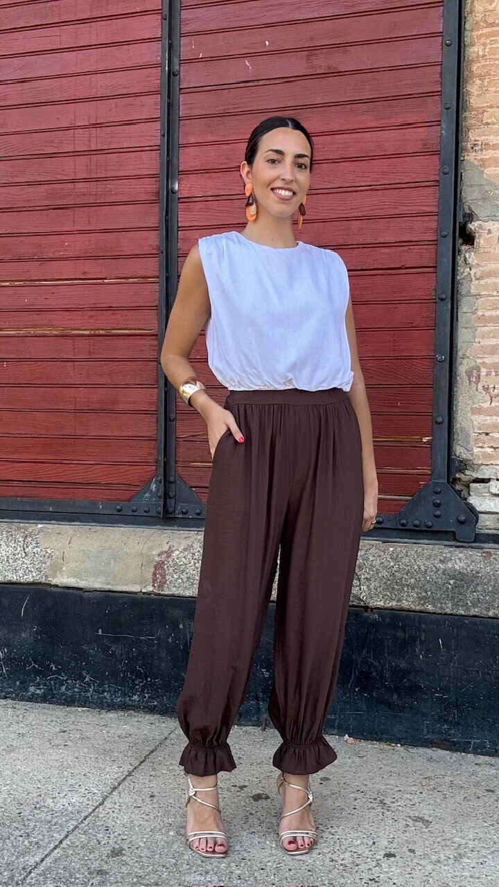 Pantalón bombacho Silvana Marrón